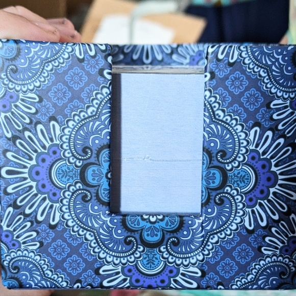 Vera Bradley Note Cube in Blue Tapestry - Picture 2 of 4